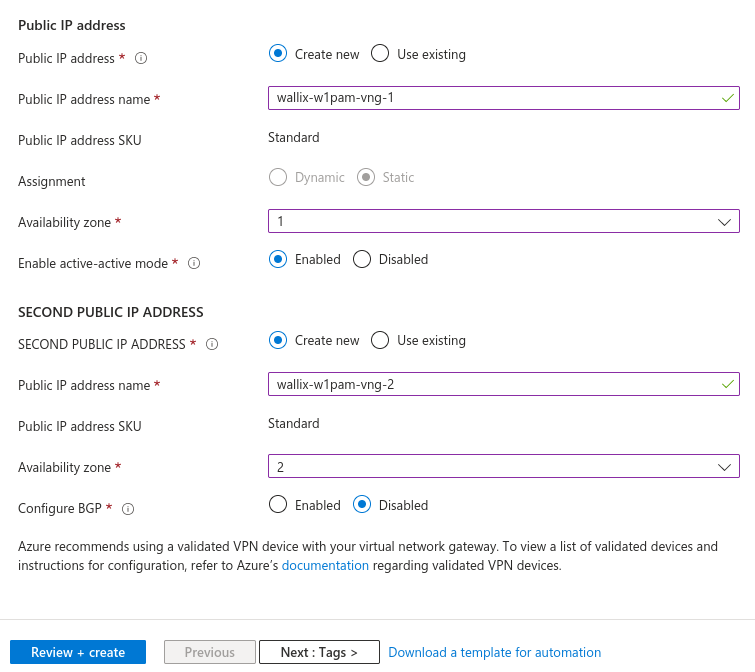 Azure vitual network gateway 2