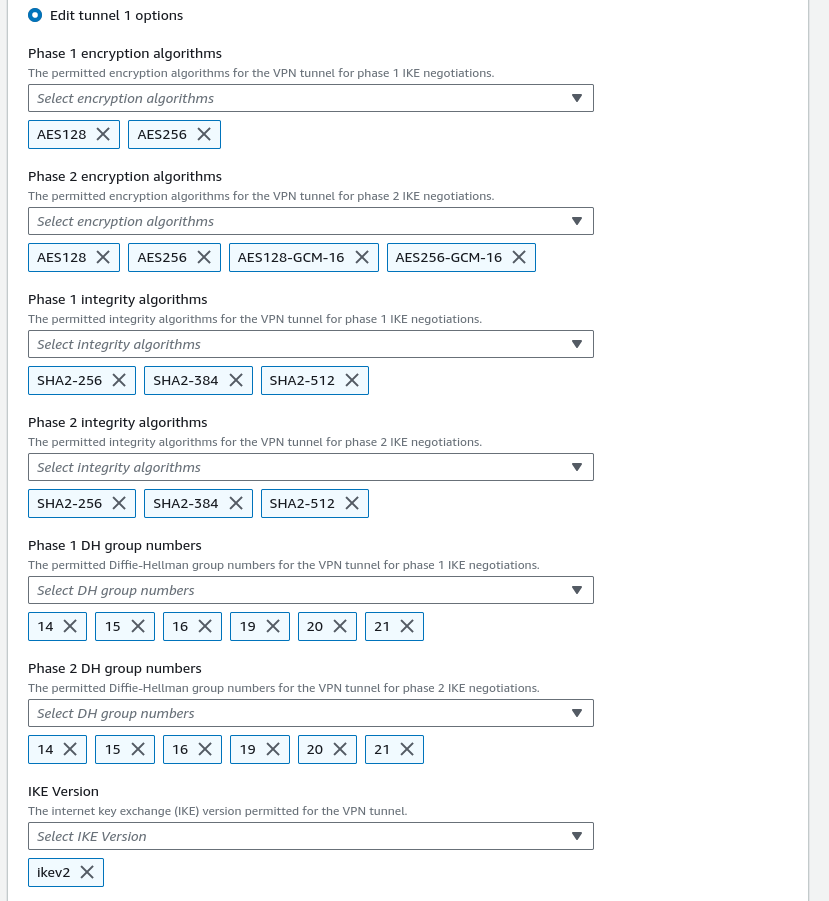 AWS vpn connection 3/4